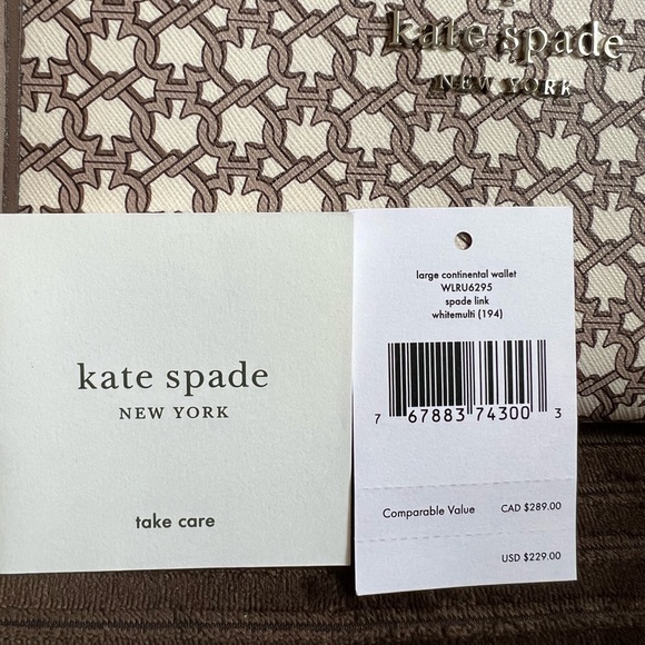 Kate Spade Women’s Wallet, Large Continental Wallet, Spade Link - Picture 3 of 5